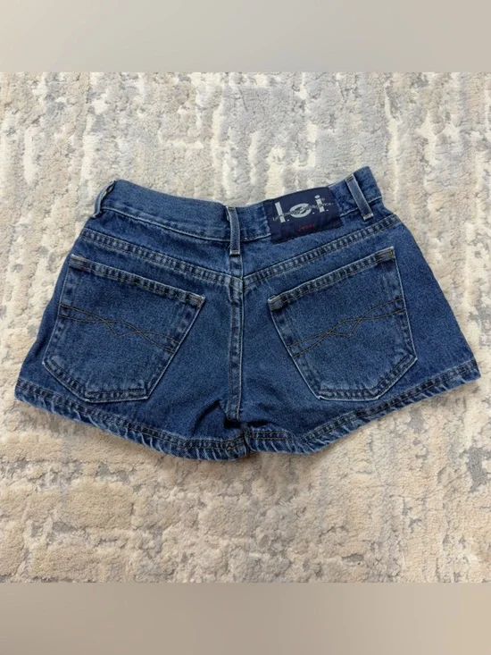 Vintage l.e.i. Button fly denim shorts 1990s size 0 - Picture 1 of 8